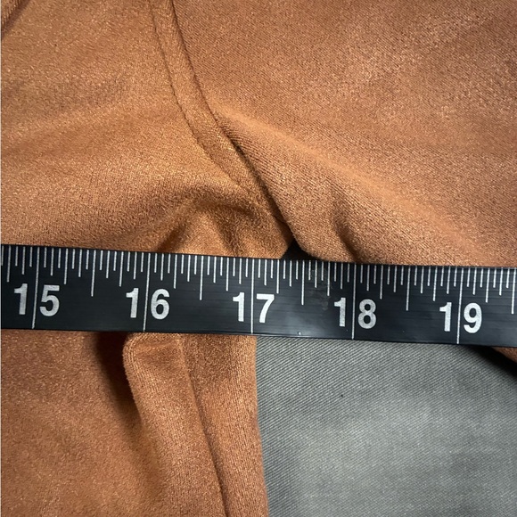 Women's Tan Faux Suede Motorcycle Jacket - Picture 8 of 8